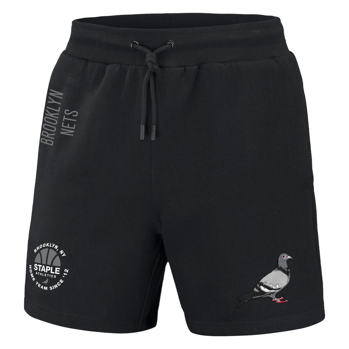 Men's NBA x Staple Black Brooklyn Nets Home Team Shorts - image 2