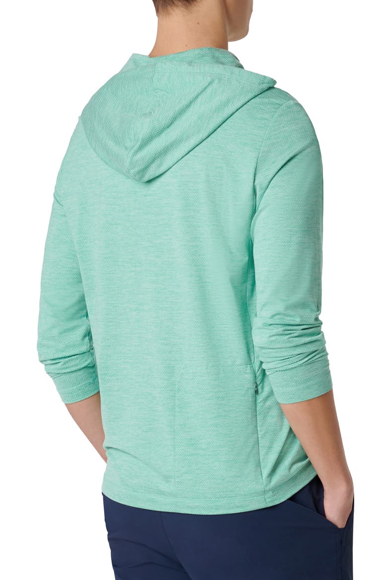 Quarter Zip Performance Hoodie, Alternate, color, MENTHOL