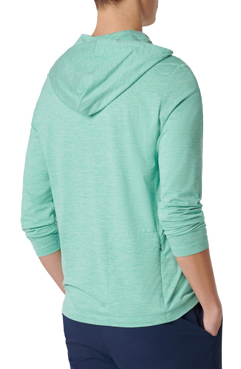 Bugatchi Quarter Zip Performance Hoodie, Alternate, color, Menthol