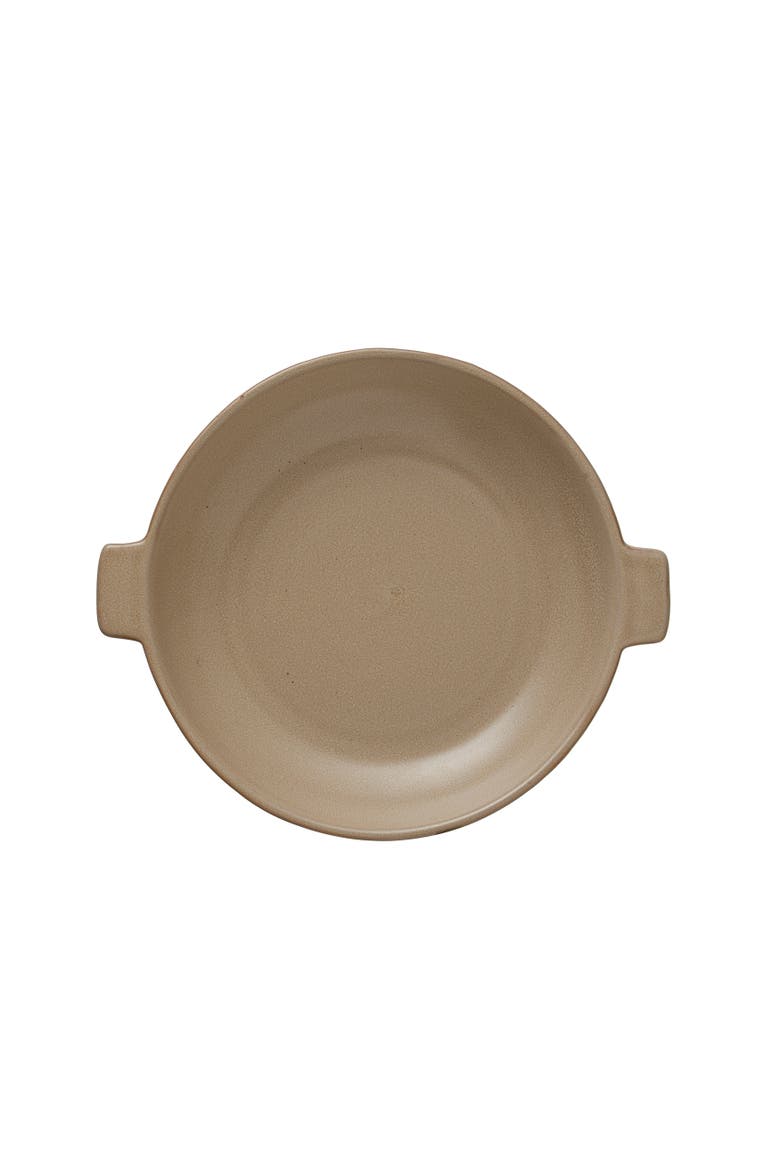 Stoneware Plate with Handles, Main, color, Cream