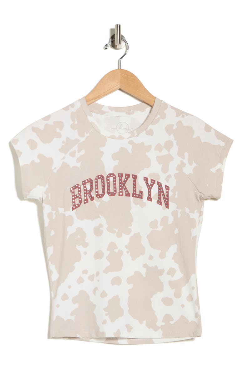 Hi Res Brooklyn Studded Graphic T-Shirt, Alternate, color, Marshmallow
