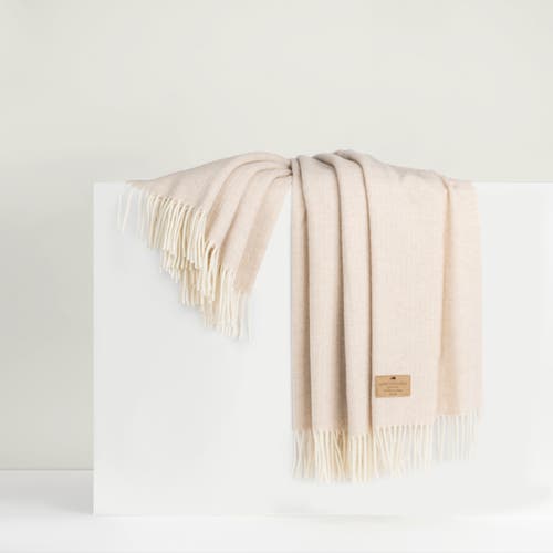 Lands Downunder Pinstripe Cashmere Throw In Neutral