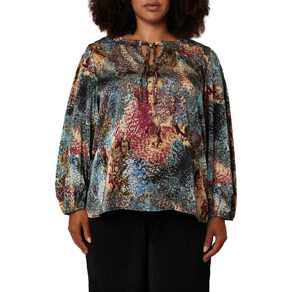 Cyrus Tie Front Top In Blue