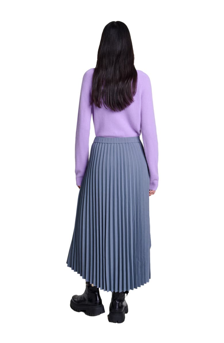 maje Asymmetrical pleated skirt, Alternate, color, 