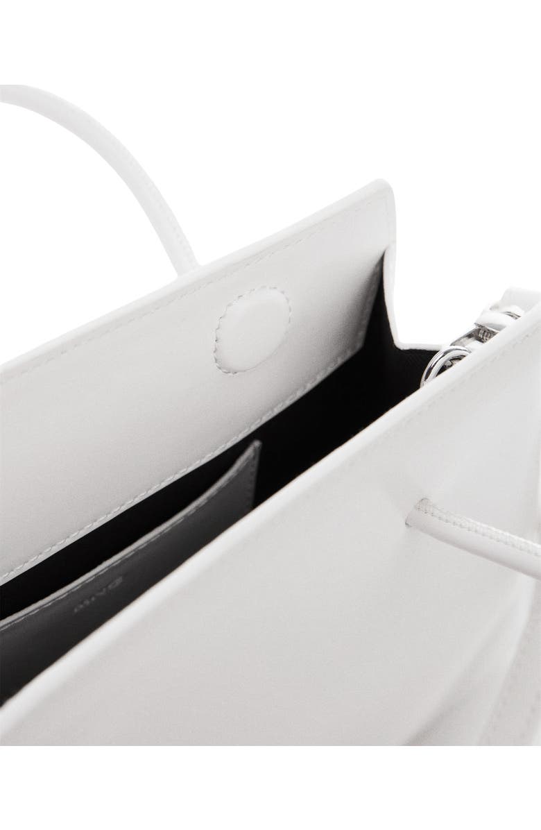 MANGO Geometric Faux Leather Top Handle Bag, Alternate, color,