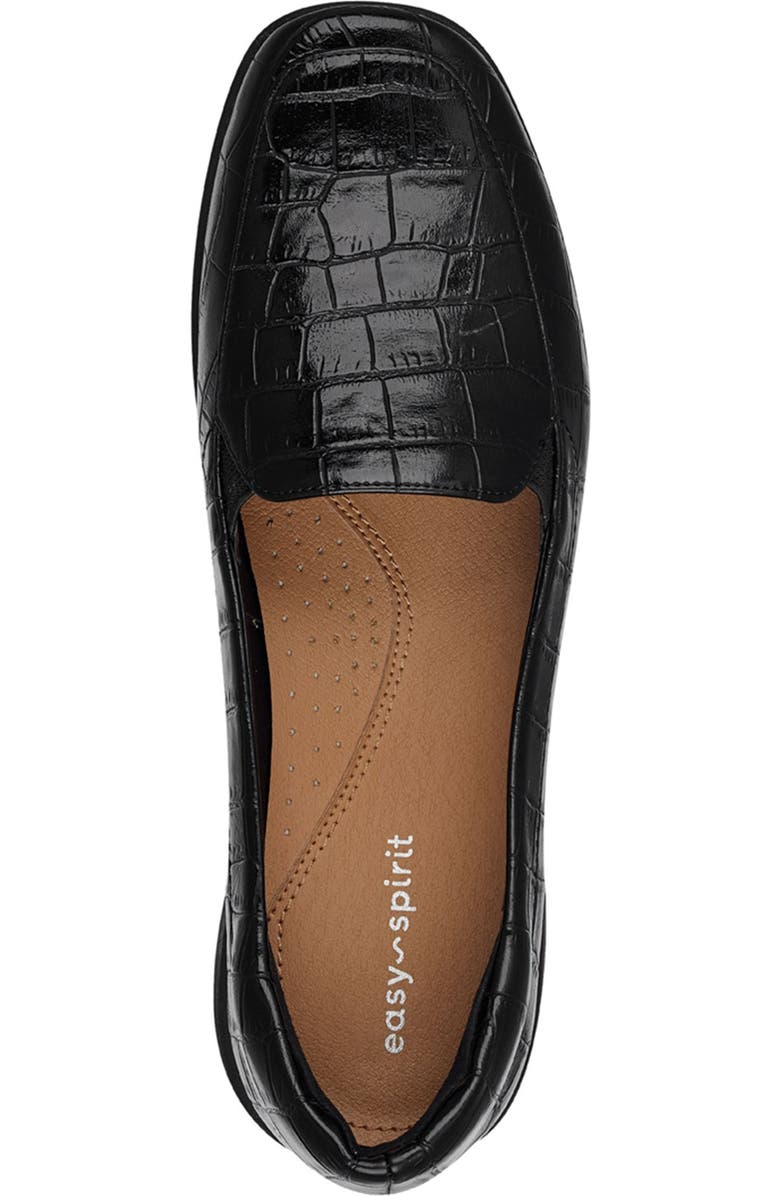 Easy Spirit Abriana Croc Embossed Faux Leather Loafer - Wide Width Available, Alternate, color,