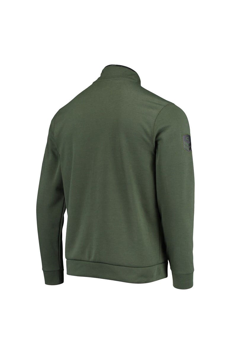 COLOSSEUM Men's Colosseum Olive UCLA Bruins OHT Military Appreciation Digital Camo Quarter-Snap Jacket, Alternate, color, 