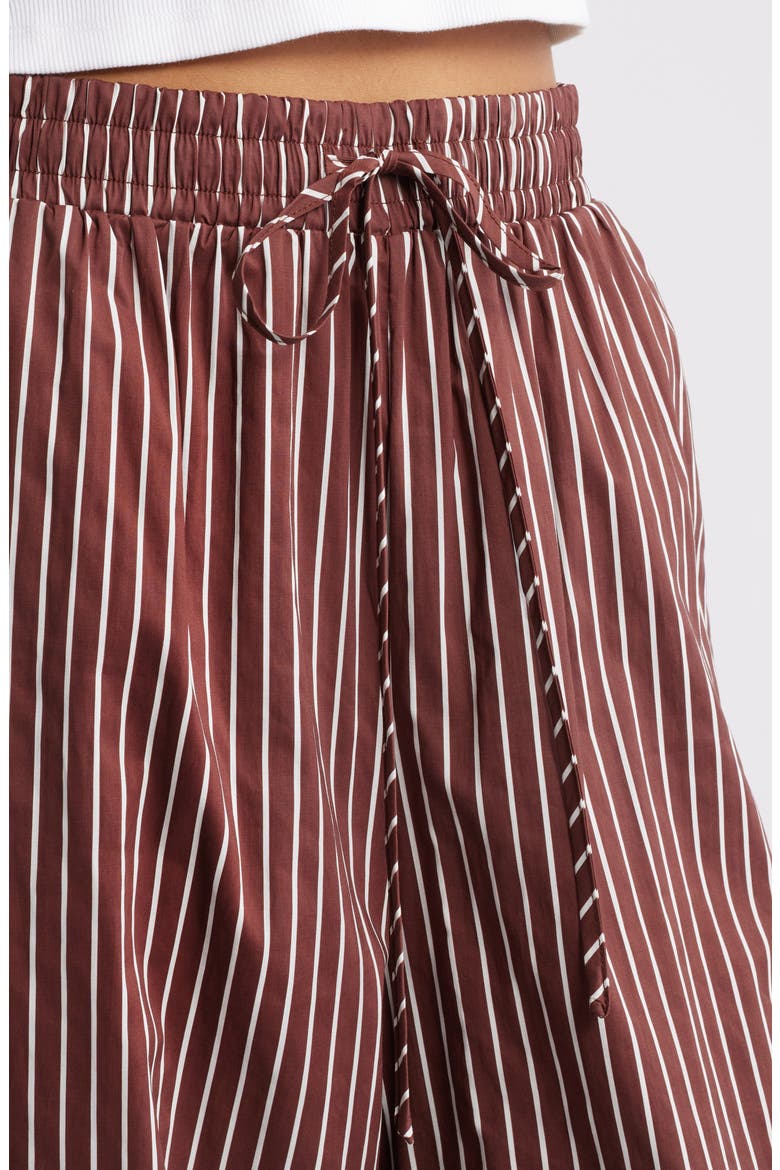 Darya Stripe Drawstring Waist Wide Leg Pants, Alternate, color, CHOCOLATE STRIPE