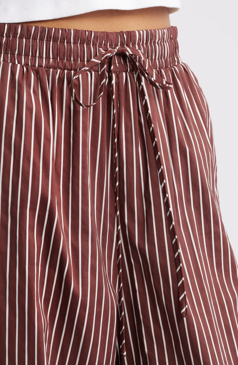 Petal & Pup Darya Stripe Drawstring Waist Wide Leg Pants, Alternate, color, Chocolate Stripe