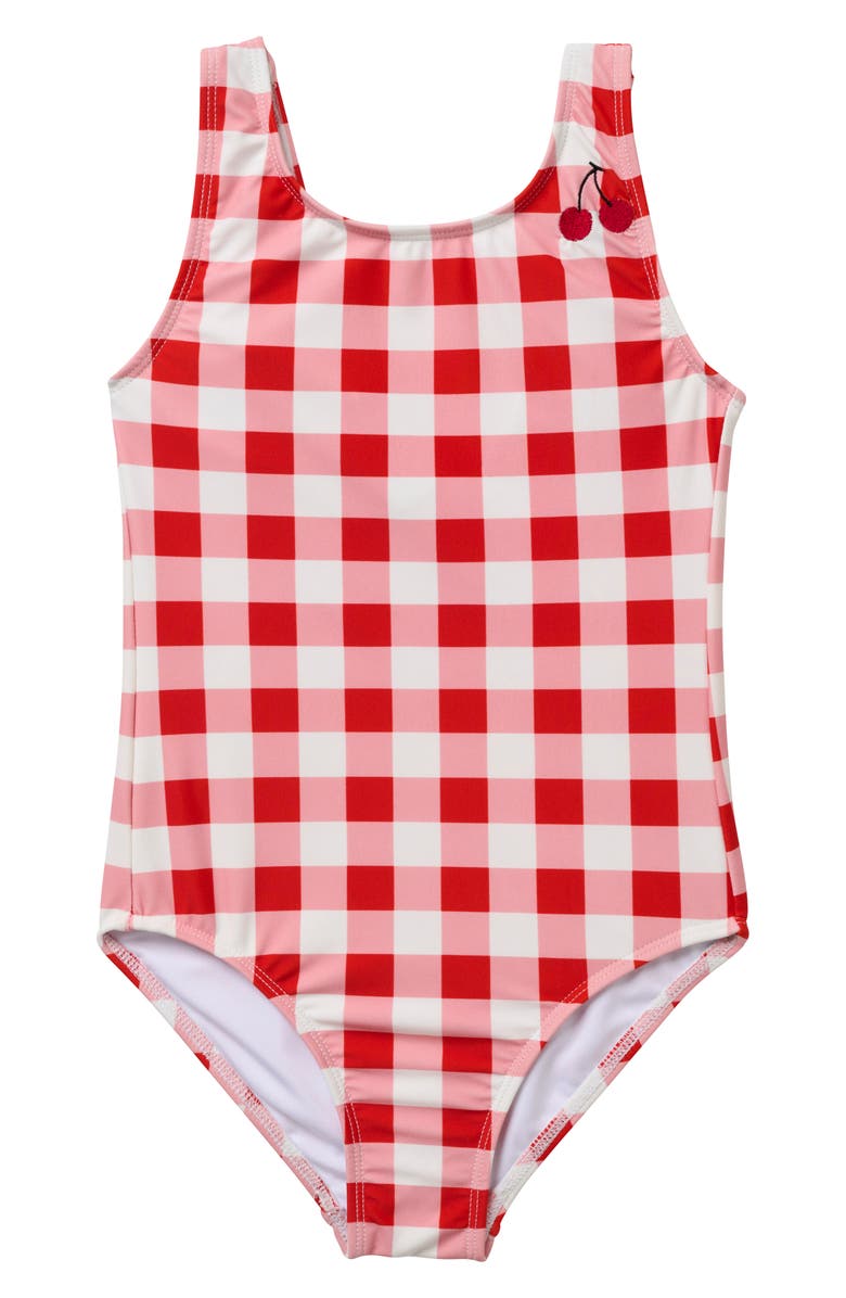 SEAESTA SURF Kids' Seaside Gingham One-Piece Swimsuit, Main, color, Seaside Gingham