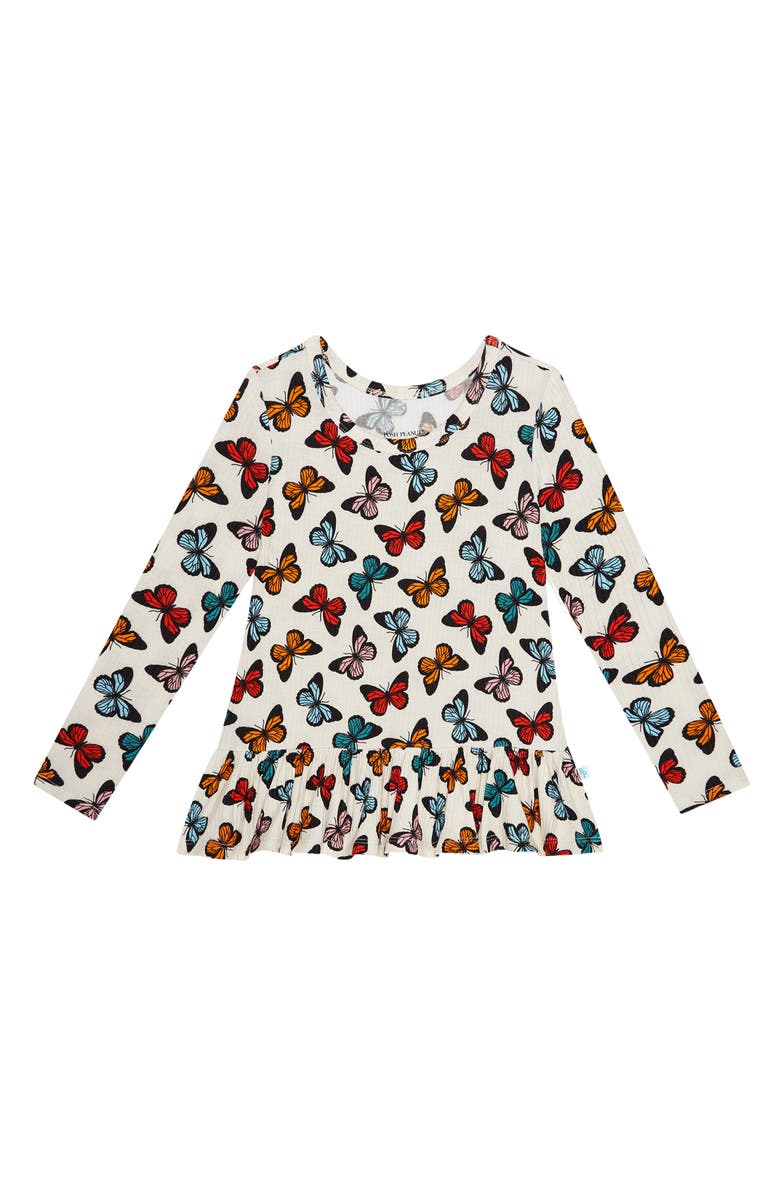 Posh Peanut Kids' Liarisa Long Sleeve Top & Flare Pants Set, Alternate, color,