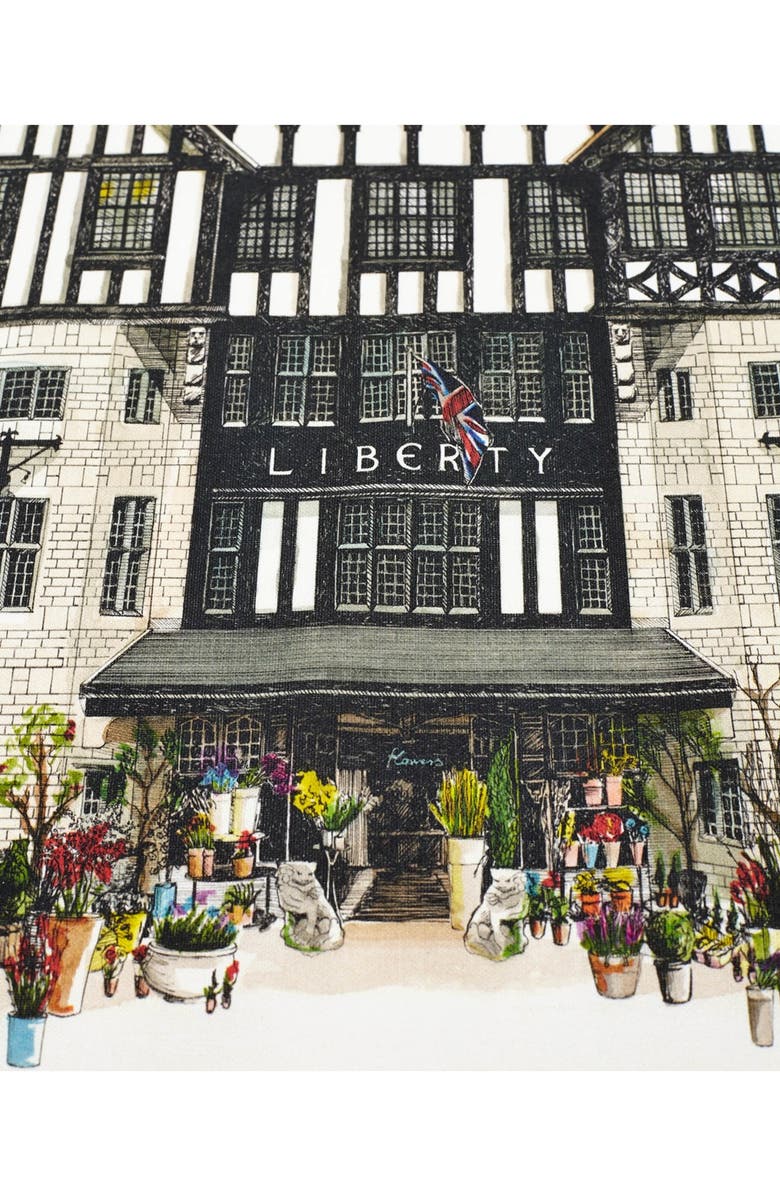 Flowers of Liberty 'Liberty Building' Tea Towel, Alternate, color, 