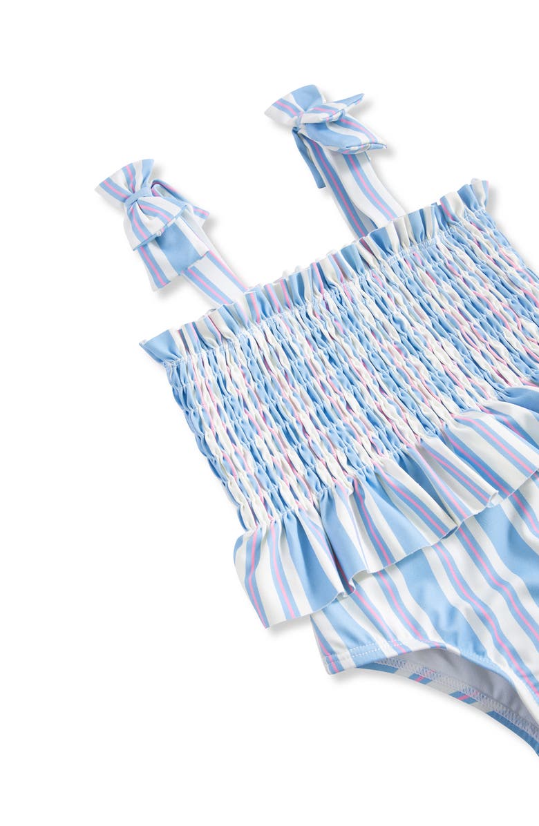 Habitual Kids Stripe Smocked One-Piece Swimsuit, Alternate, color, Blue