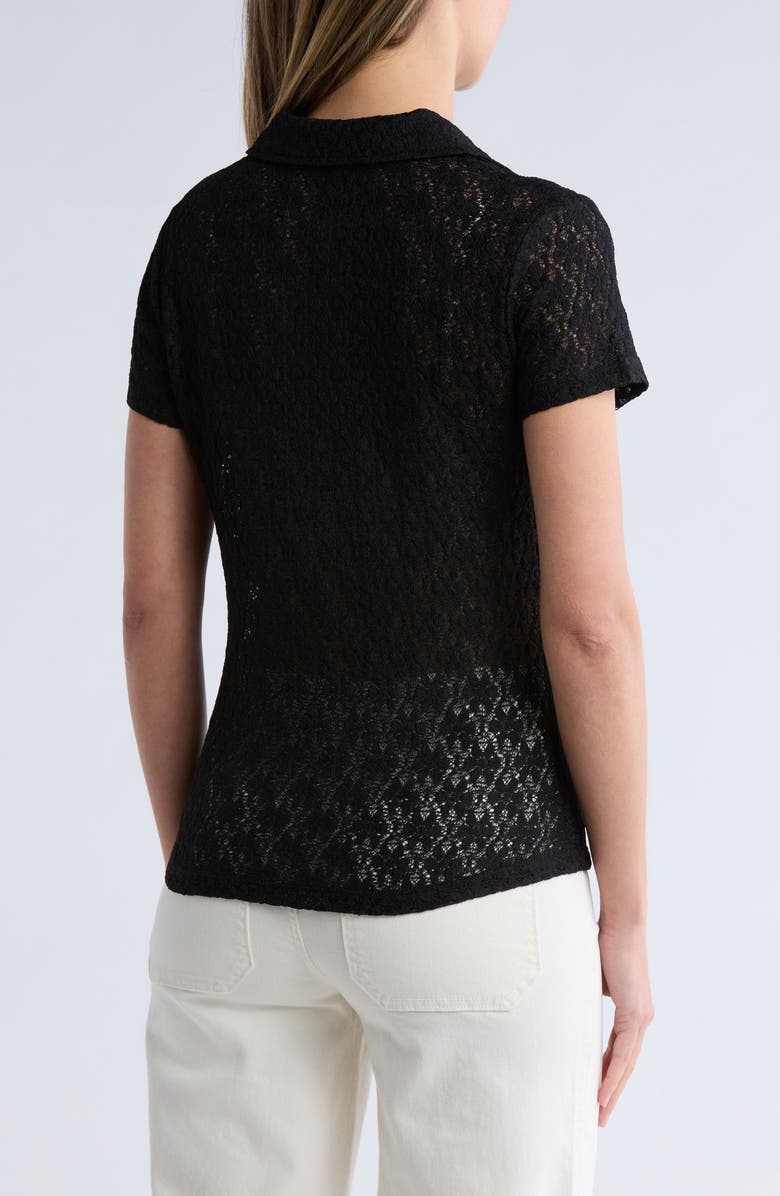 Ruched Lace Polo