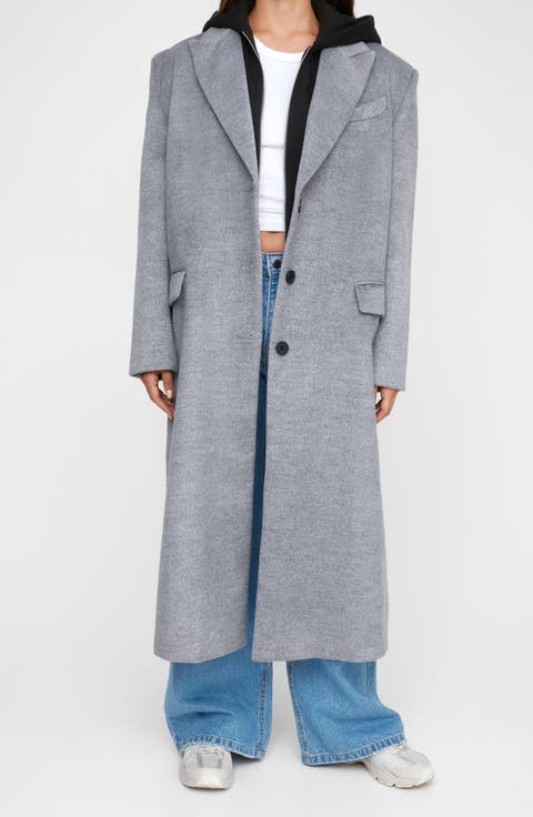 Hoodie Bib Longline Coat