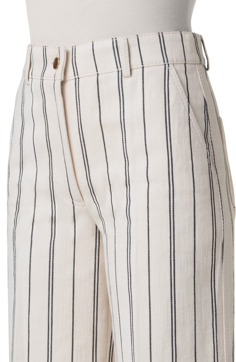 Akris punto Chiara Stripe Wide Leg Crop Jeans, Alternate, color, 