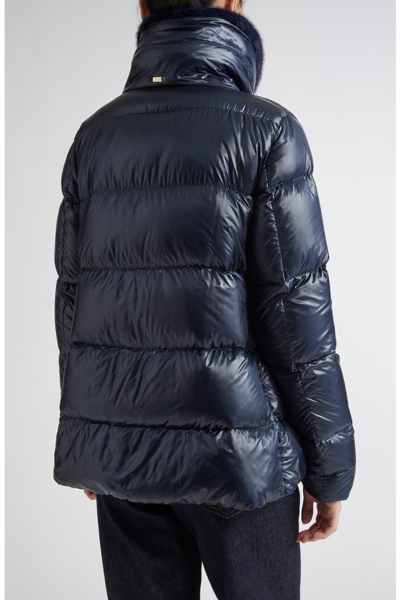Shiny Nylon Down Jacket, Alternate, color, BLUE NAVY