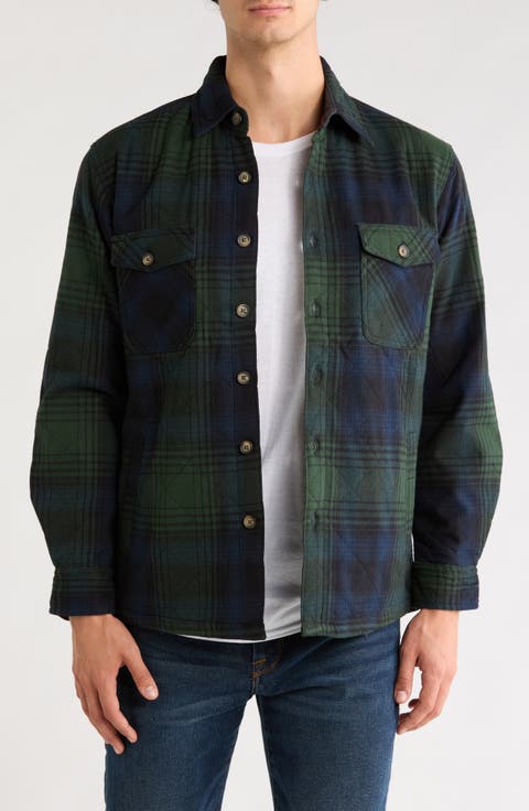 Quilted Herringbone Shirt Jacket