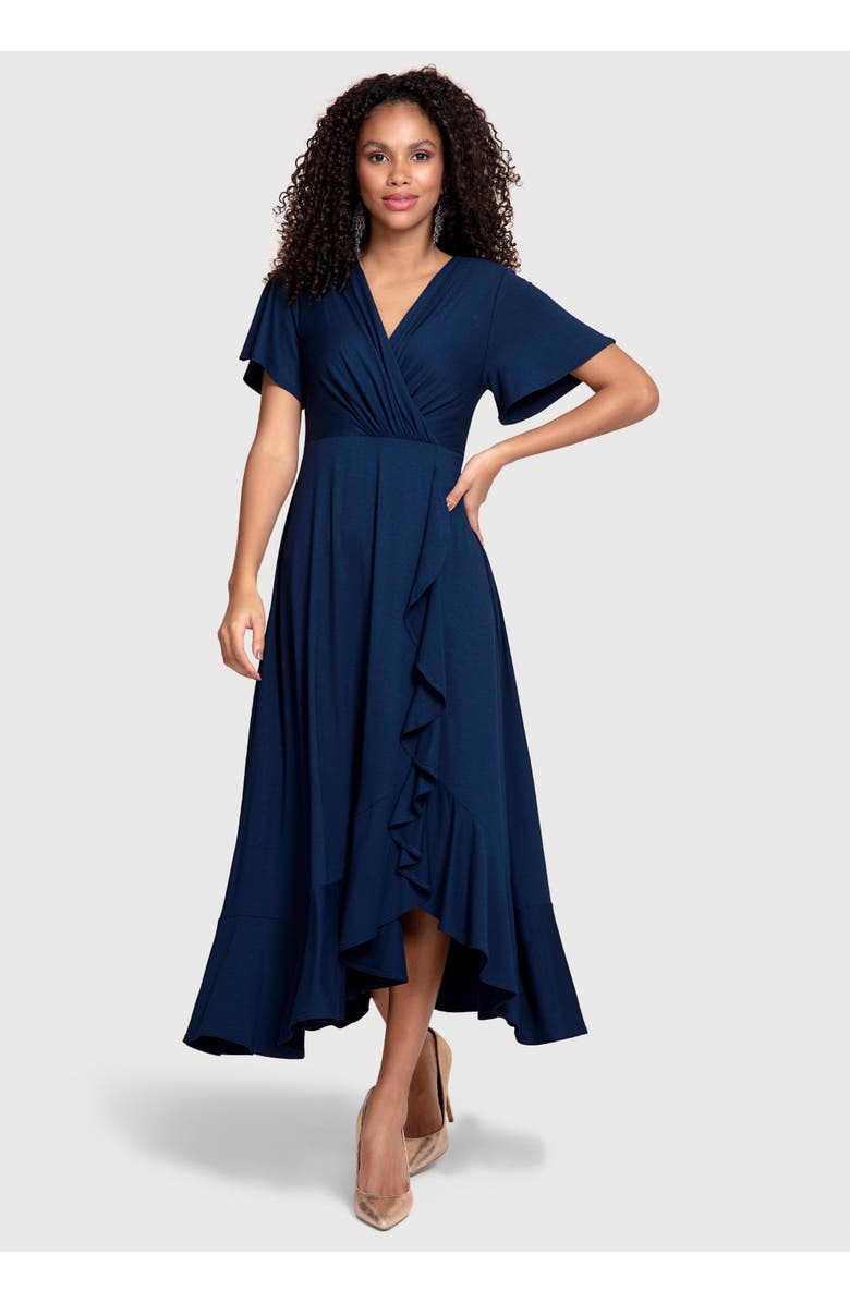 Alie Street London Waterfall Dress, Main, color, Navy