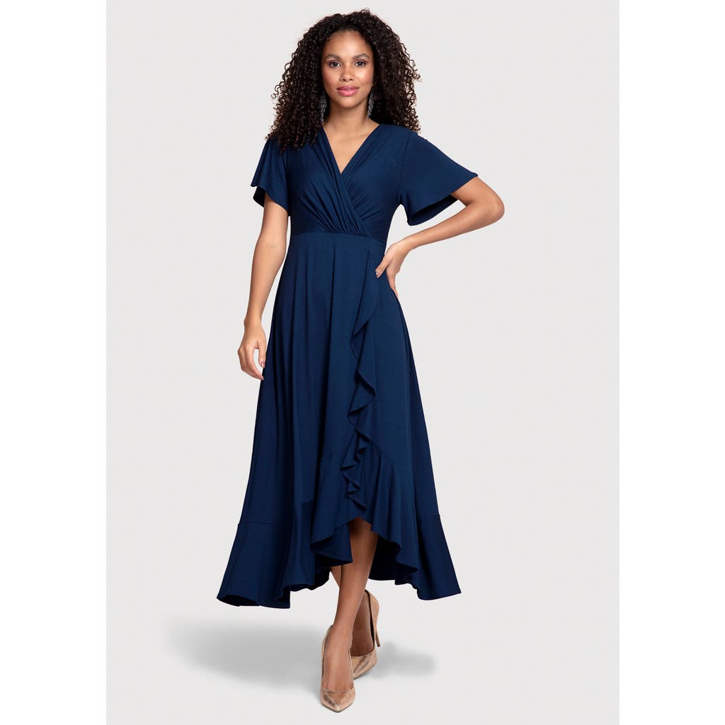 Alie Street London Waterfall Dress In Blue