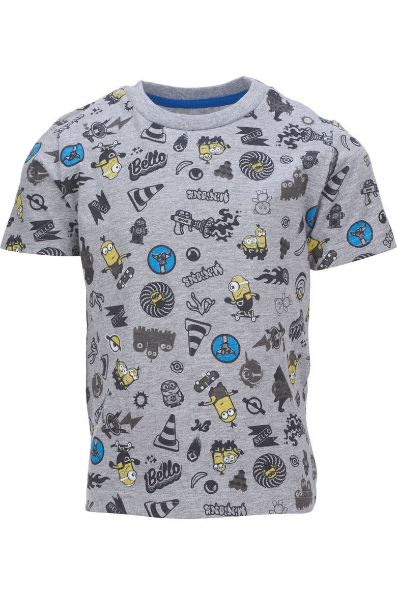 Minions 3-Pack Short Sleeve T-Shirts, Alternate, color, Yellow Black Grey
