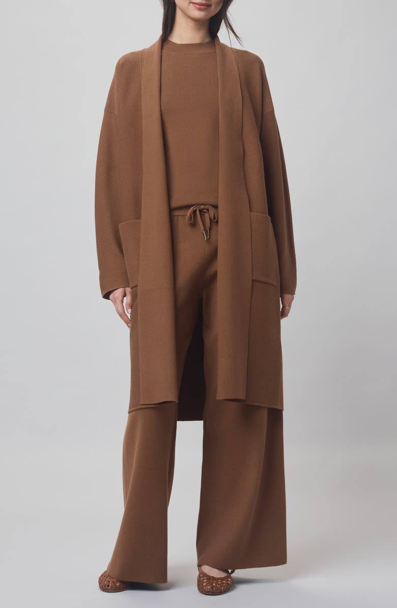 Splendid x @cellajaneblog Sleek Coatigan, Main, color, Caramel