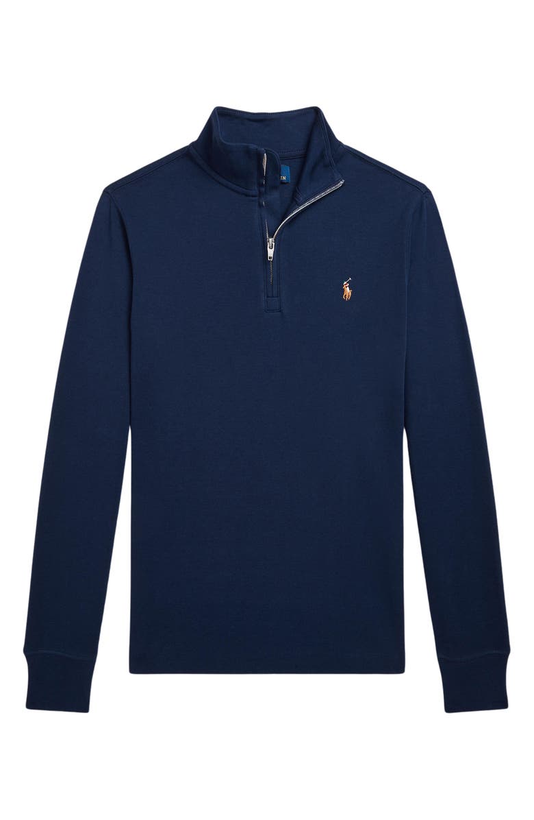 Polo Ralph Lauren Kids' Embroidered Cotton Interlock Sweatshirt, Main, color, Refined Navy
