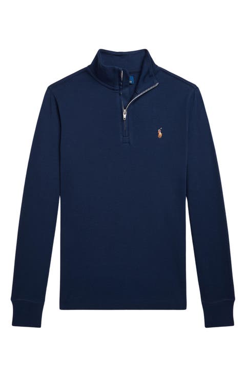 Kids' Embroidered Cotton Interlock Sweatshirt (Big Kid)