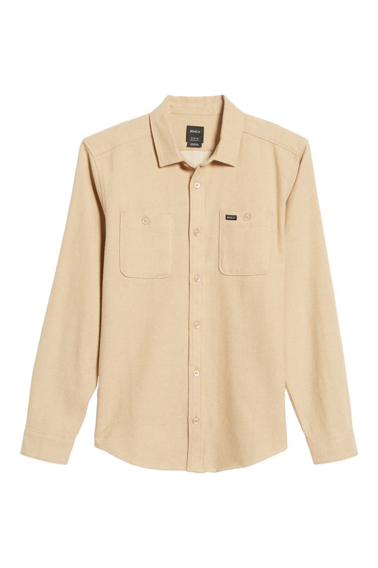Harvest Regular Fit Flannel Button-Up Shirt, Alternate, color, KHAKI