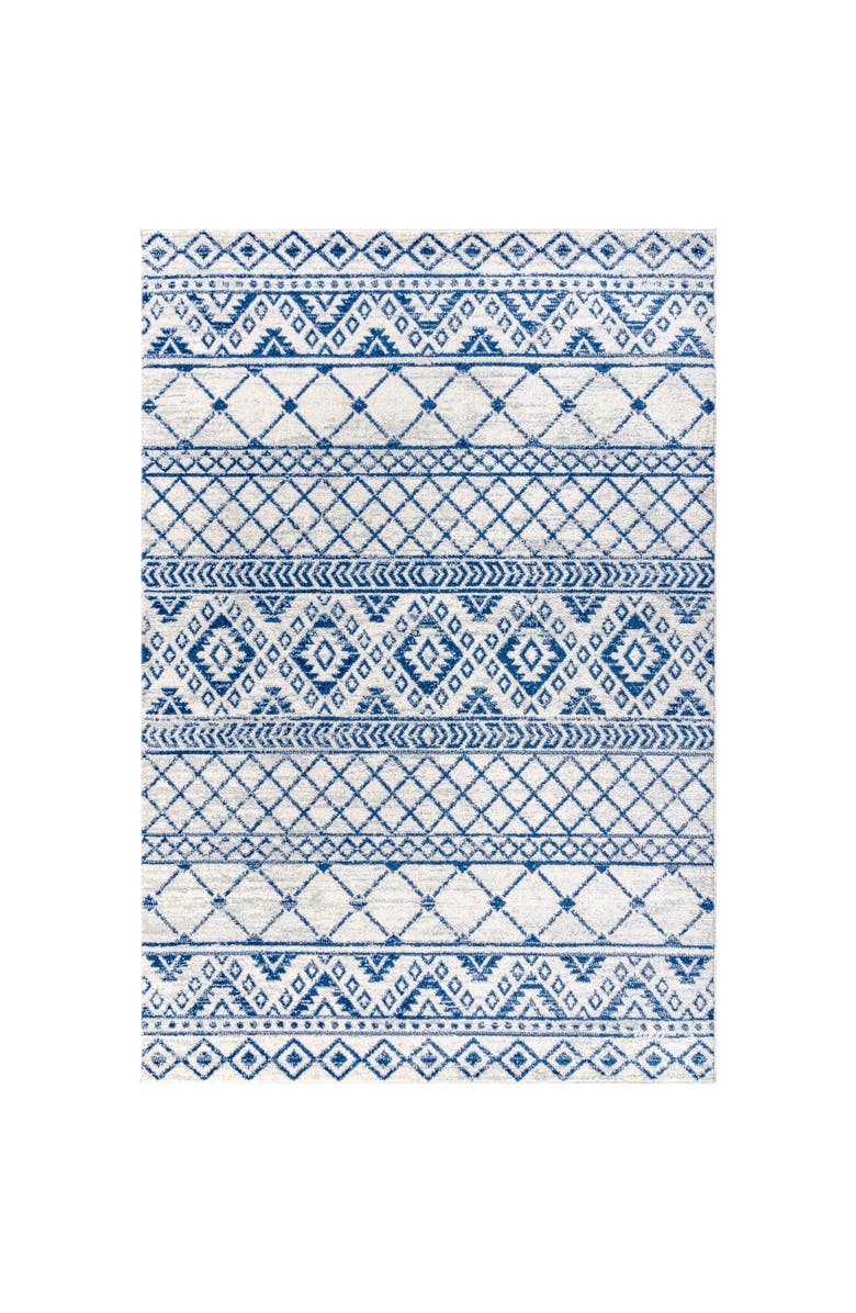 JONATHAN Y Moroccan HYPE Boho Vintage Area Rug, Main, color, Cream/Blue