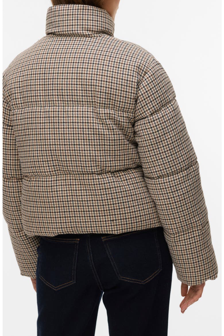 Lyon Short Houndstooth Puffer Jacket, Alternate, color, EMPERADOR