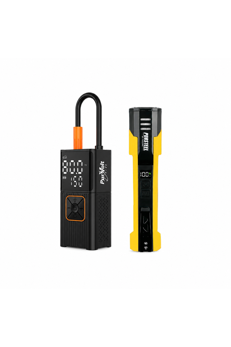 3-in-1 Cordless Tire Inflator & UltraBright Flashlight, Main, color, Black