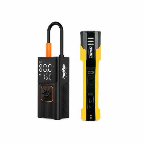 3-in-1 Cordless Tire Inflator & UltraBright Flashlight