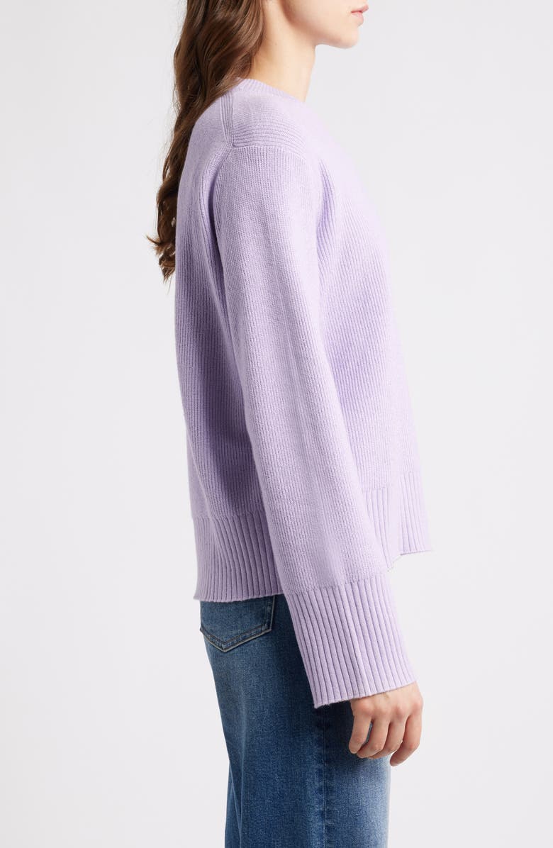 Faherty Jackson Crewneck Sweater, Alternate, color, Ice Lilac Heather