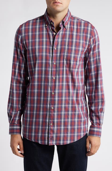 Johnnie-O Mercer Liberty Red White Blue Check orders Button Down L/S Shirt Mens Size XL