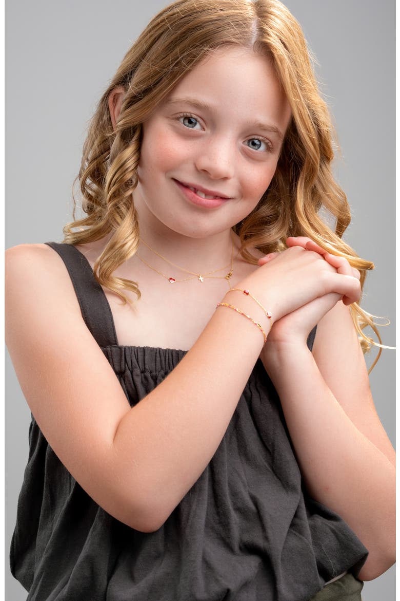 Kid's 14K Gold Heart Bracelet (Nordstrom Exclusive), Alternate, color, 14K YELLOW GOLD