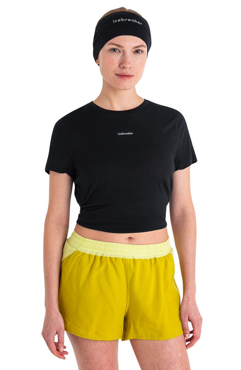 Icebreaker Lyocell & Merino 125 Cool-Lite Speed Split Back T-Shirt, Alternate, color, Black