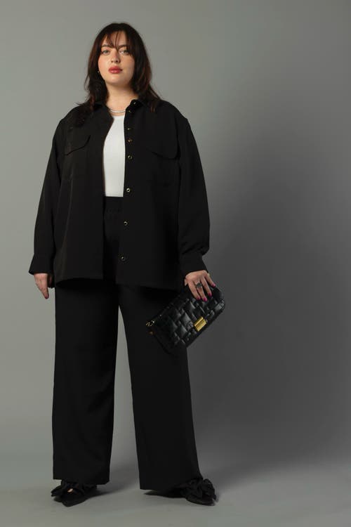 Baacal Riley Wide Pajama Style Pant In Black