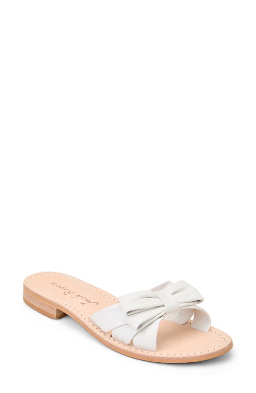 Jack Rogers Brightly Bow Slide Sandal In White