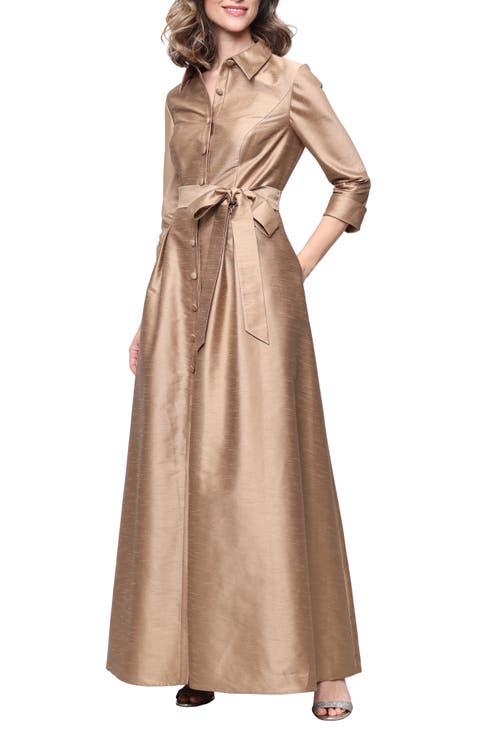 Shantung A-Line Gown Gown