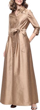 Alex Evenings Shantung A-Line Gown Gown