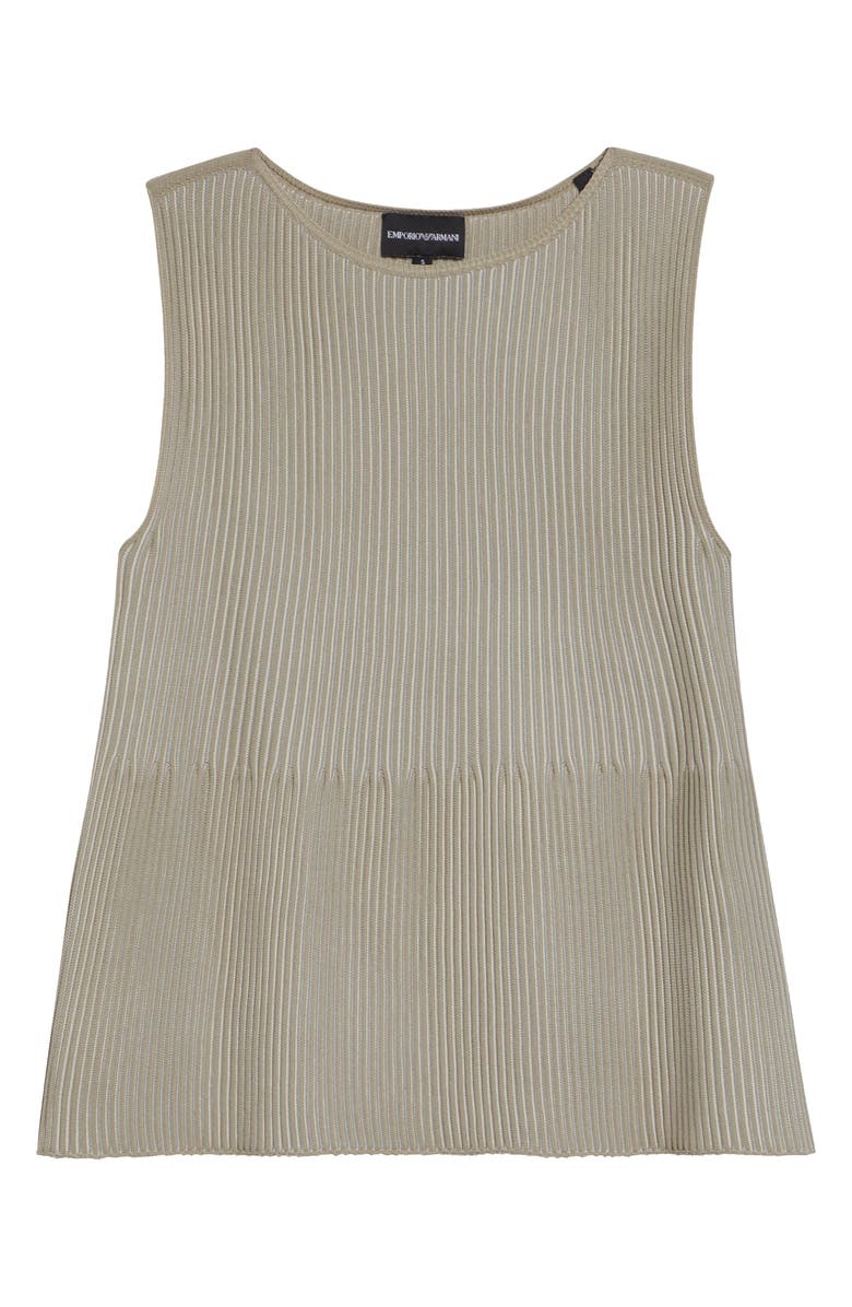 Giorgio Armani Reverse Knit Sweater Tank, Main, color, Tan