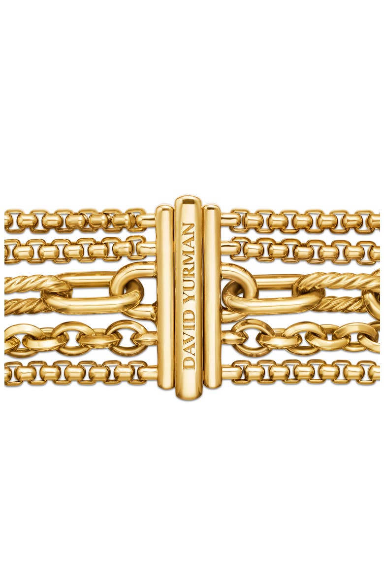 DY Madison® Pearl Multi Row Chain Bracelet in 18K Yellow Gold with Pearls, 25.7mm, Alternate, color, 18K YELLOW GOLD