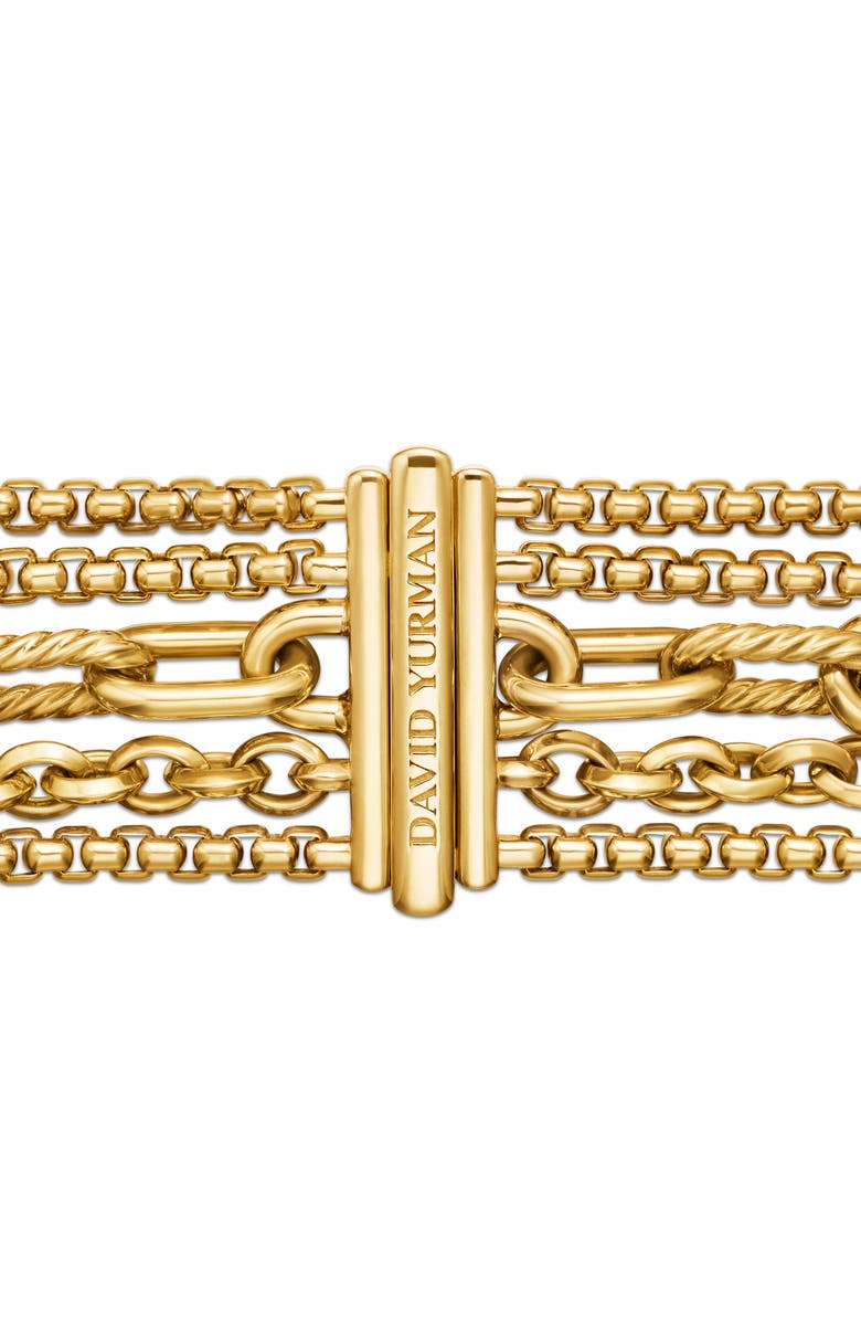 David Yurman DY Madison<sup>®</sup> Pearl Multi Row Chain Bracelet in 18K Yellow Gold with Pearls, 25.7mm, Alternate, color, 18K Yellow Gold