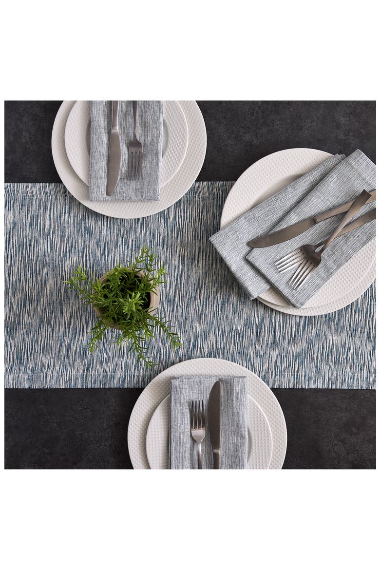 Stellar Blue Space Dyed Cotton Table Runner, Alternate, color, BLUE