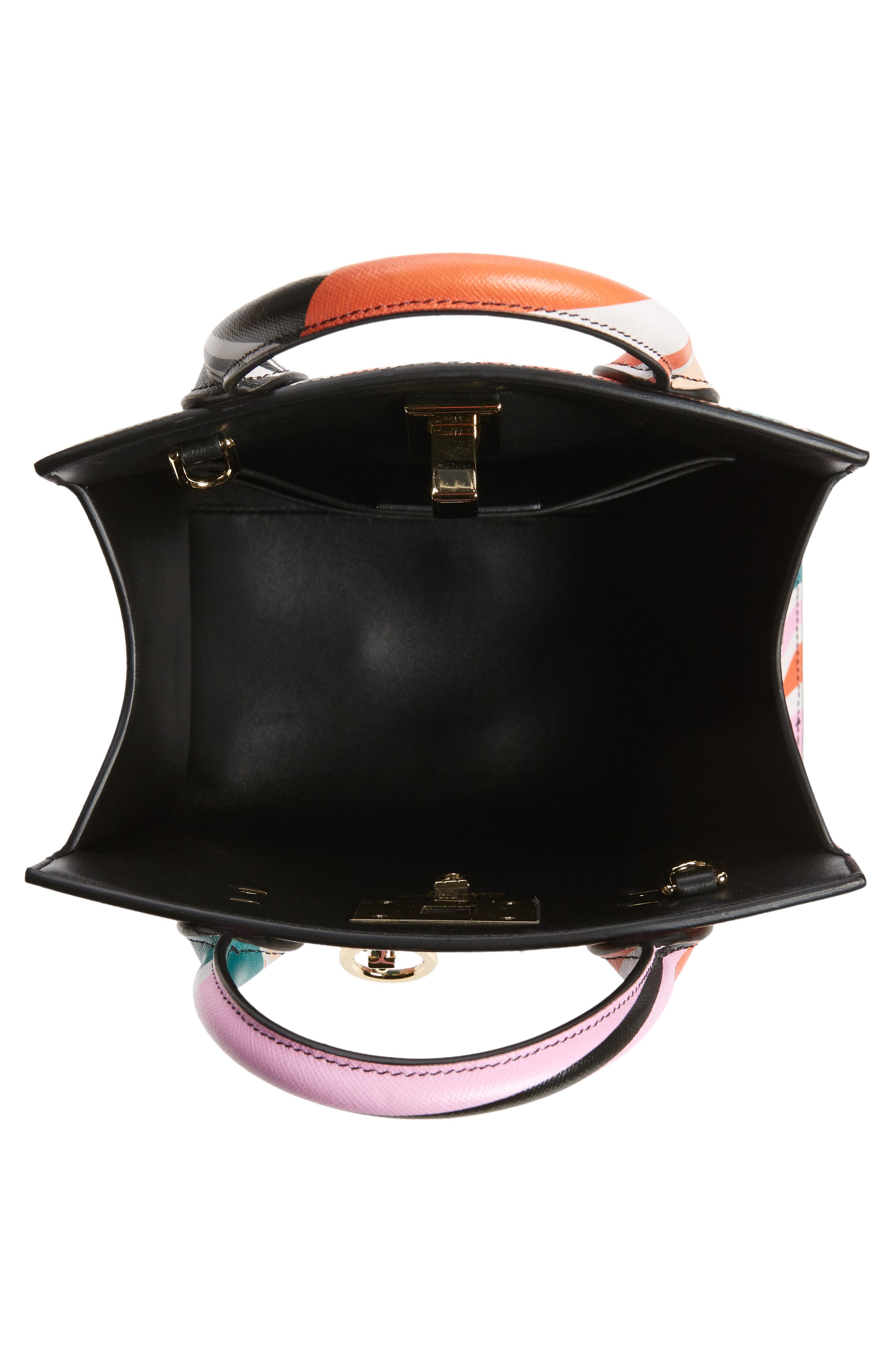 FERRAGAMO The Studio Box Gancio Print Leather Handbag, Alternate, color, 