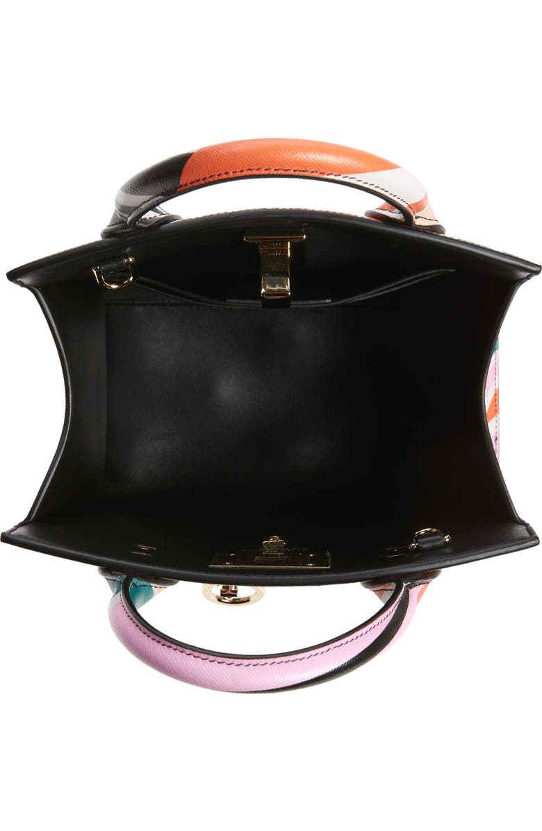 FERRAGAMO The Studio Box Gancio Print Leather Handbag, Alternate, color,