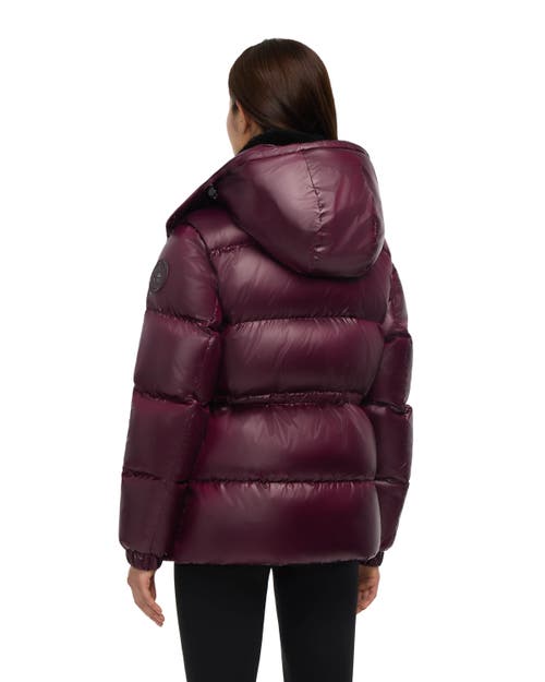 Pajar Halo Puffer With Removable Hood In Purple