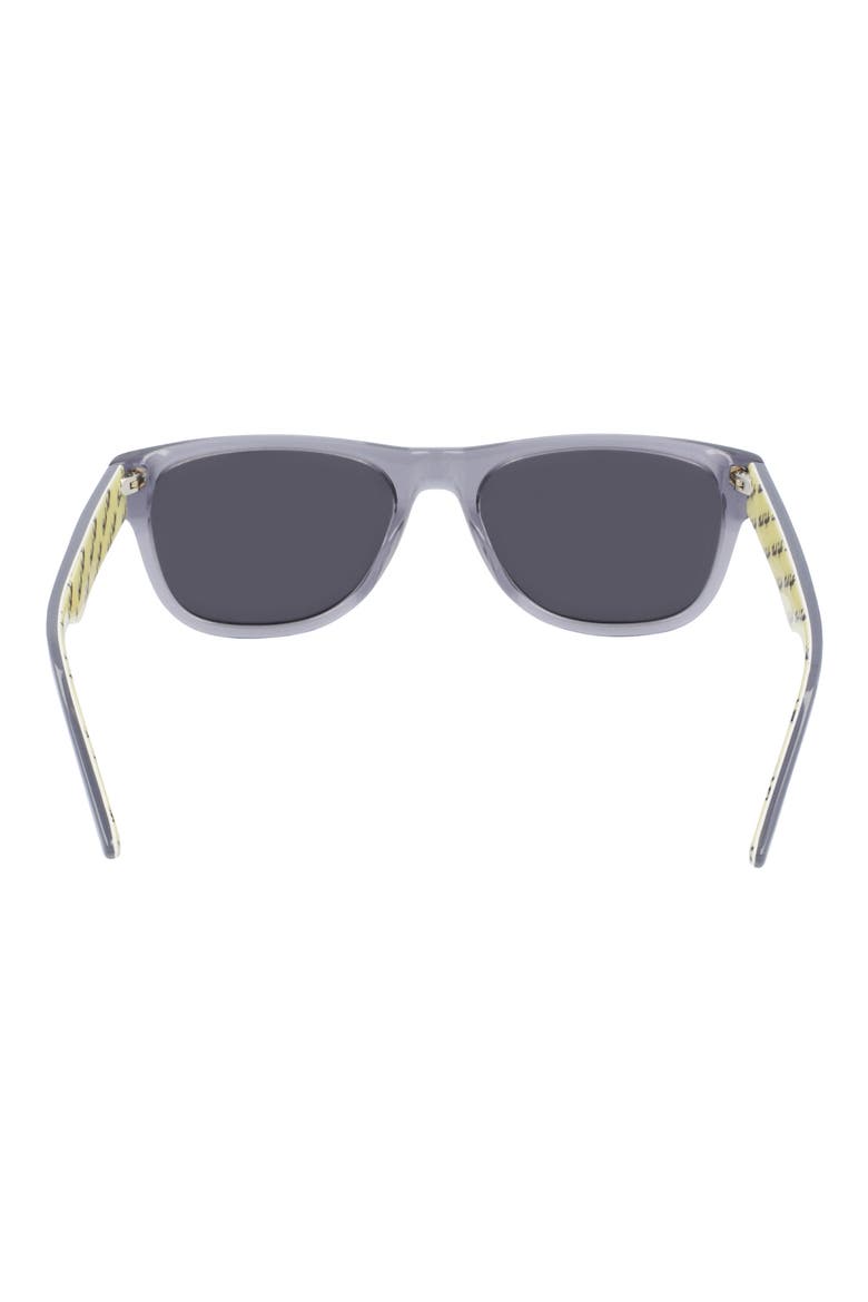 All Star® 57mm Rectangle Sunglasses, Alternate, color, CRYSTAL LIGHT CARBON/ GREY