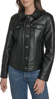 Levi's Faux Leather Trucker Jacket